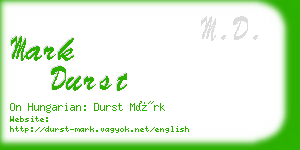 mark durst business card